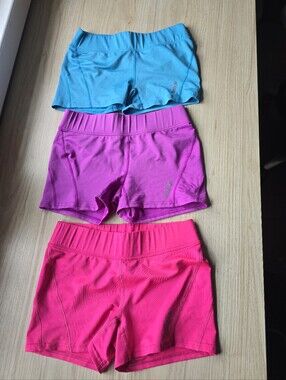 3 Pack Bundle Reebok Athletic Shorts in Blue, Purple, Hot Pink